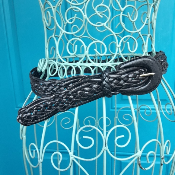 Accessories Genuine Leather Braided Belt Black Poshmark